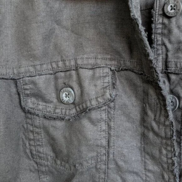 🌿 Tommy Bahama Linen Blend Safari/Utility Jacket - Black - Picture 3 of 5